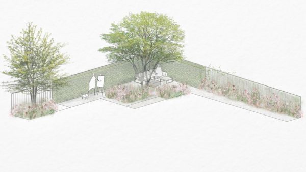 Render progettazione di giardini